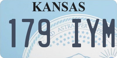 KS license plate 179IYM