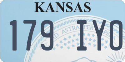 KS license plate 179IYO