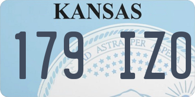 KS license plate 179IZO