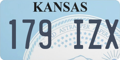 KS license plate 179IZX