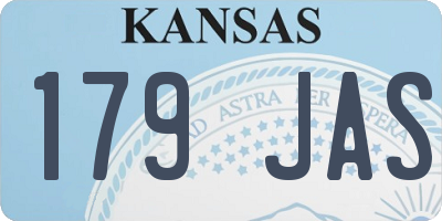 KS license plate 179JAS