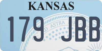 KS license plate 179JBB