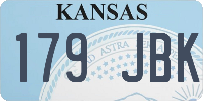 KS license plate 179JBK