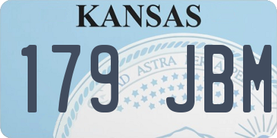 KS license plate 179JBM