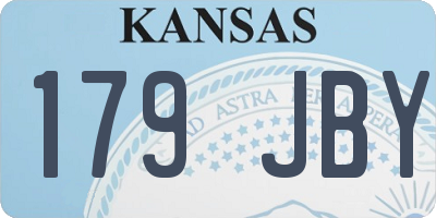 KS license plate 179JBY