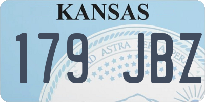 KS license plate 179JBZ