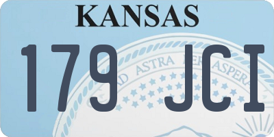 KS license plate 179JCI