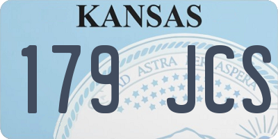 KS license plate 179JCS