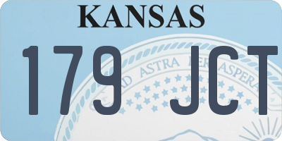 KS license plate 179JCT