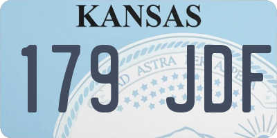 KS license plate 179JDF