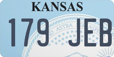 KS license plate 179JEB