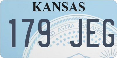 KS license plate 179JEG