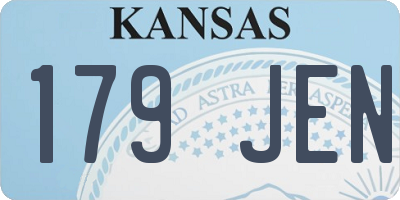 KS license plate 179JEN