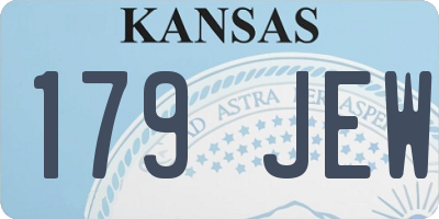 KS license plate 179JEW