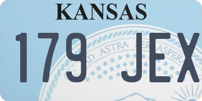 KS license plate 179JEX