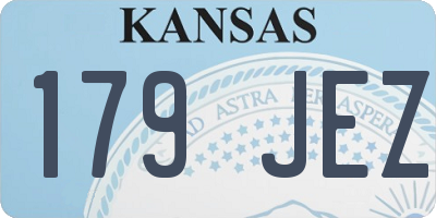 KS license plate 179JEZ