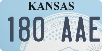 KS license plate 180AAE