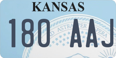 KS license plate 180AAJ