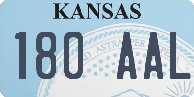 KS license plate 180AAL