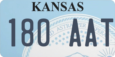KS license plate 180AAT