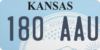 KS license plate 180AAU