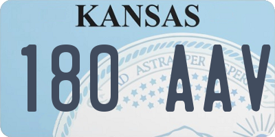 KS license plate 180AAV