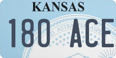 KS license plate 180ACE