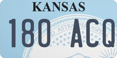 KS license plate 180ACQ