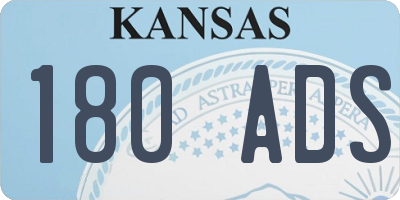 KS license plate 180ADS