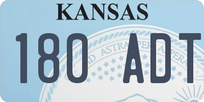 KS license plate 180ADT