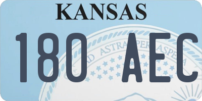 KS license plate 180AEC