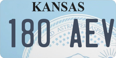 KS license plate 180AEV