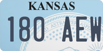 KS license plate 180AEW