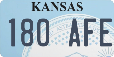 KS license plate 180AFE