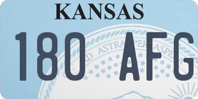 KS license plate 180AFG