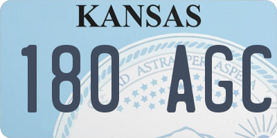 KS license plate 180AGC
