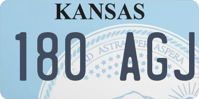 KS license plate 180AGJ
