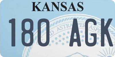 KS license plate 180AGK