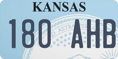 KS license plate 180AHB