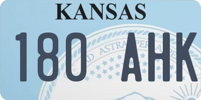 KS license plate 180AHK