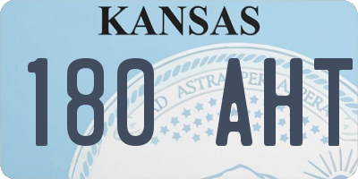 KS license plate 180AHT