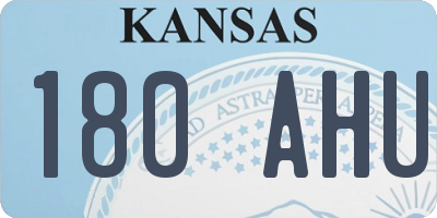 KS license plate 180AHU