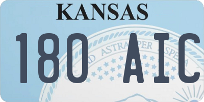 KS license plate 180AIC