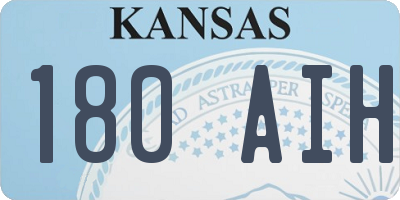 KS license plate 180AIH