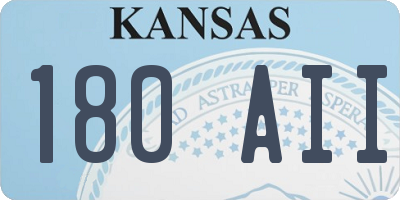 KS license plate 180AII