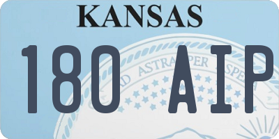 KS license plate 180AIP