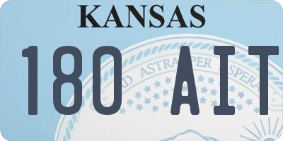 KS license plate 180AIT