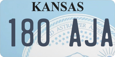 KS license plate 180AJA