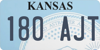 KS license plate 180AJT