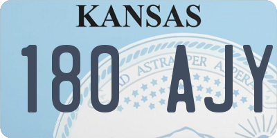 KS license plate 180AJY